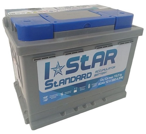 Аккумулятор I-STAR, 12 В, 60 А/ч, 600 А, артикул I060 271 09 0 R